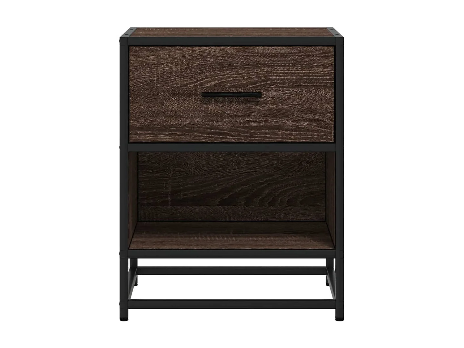 Table de chevet chêne marron 40x31x50 cm bois d'ingénierie