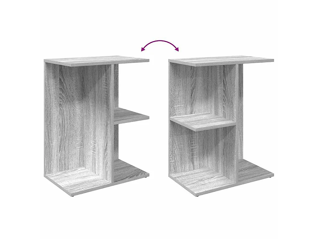 Nachtkastjes 2 st 46,5x29x61 cm bewerkt hout grijs sonoma eiken