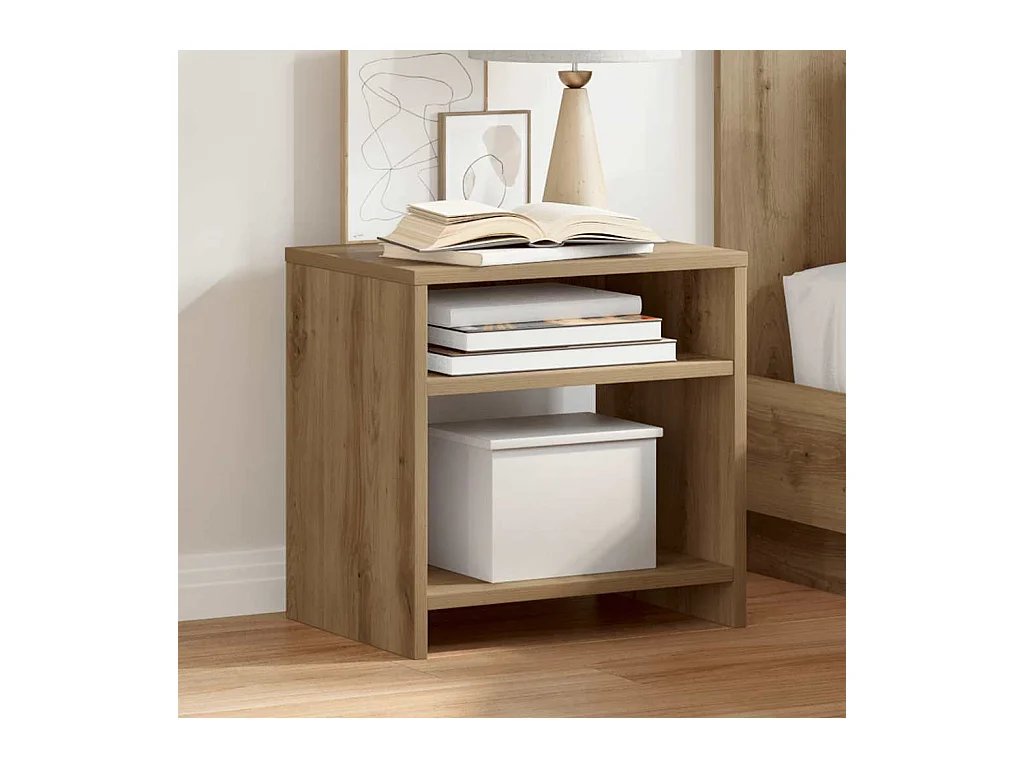 Tables de chevet 2 pcs chêne artisanal bois d'ingénierie