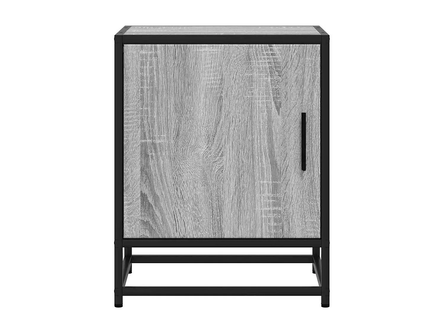 Table de chevet sonoma gris 40x31x50 cm bois d'ingénierie métal