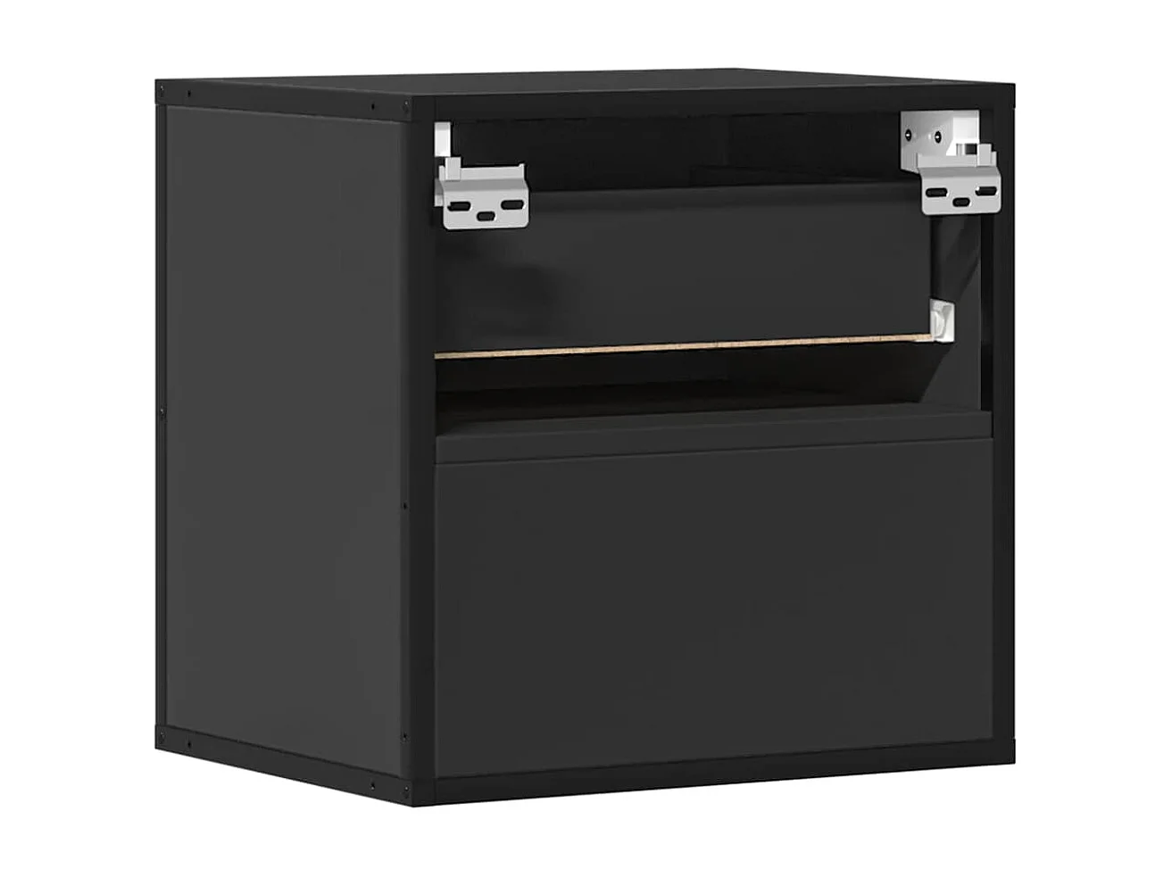 Tables de chevet murales 2 pcs noir 40x31x39,5 cm