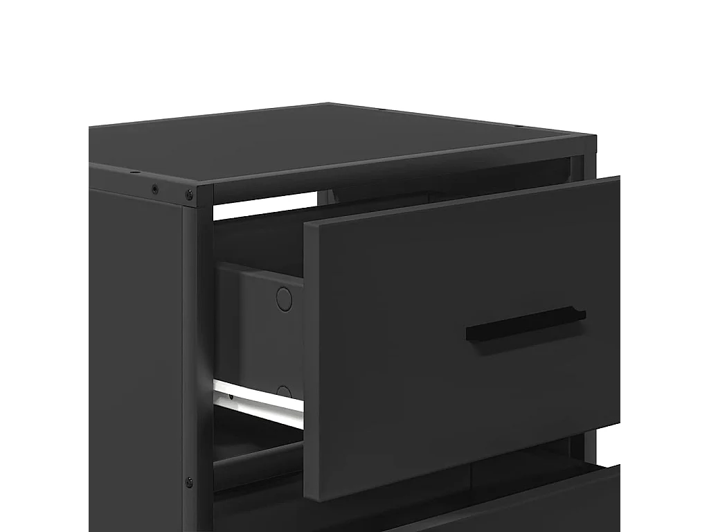 Tables de chevet murales 2 pcs noir 40x31x39,5 cm