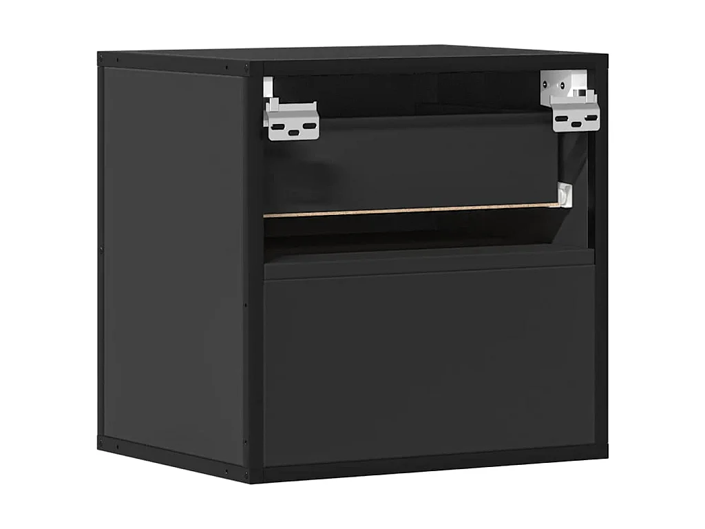 Tables de chevet murales 2 pcs noir 40x31x39,5 cm