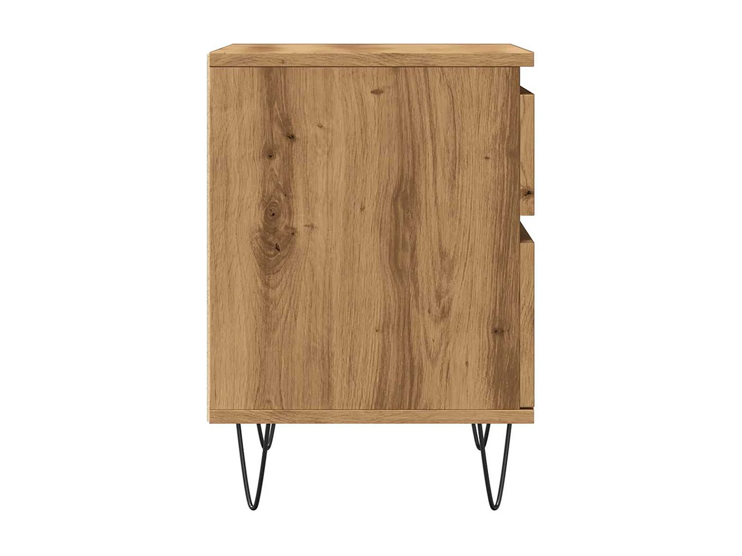 Table de chevet chêne artisanal 40x35x50 cm bois d’ingénierie