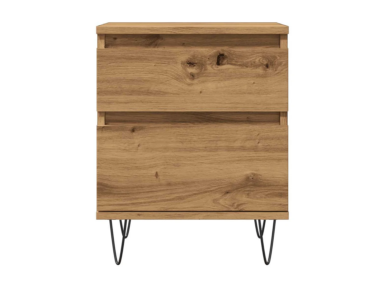 Table de chevet chêne artisanal 40x35x50 cm bois d’ingénierie