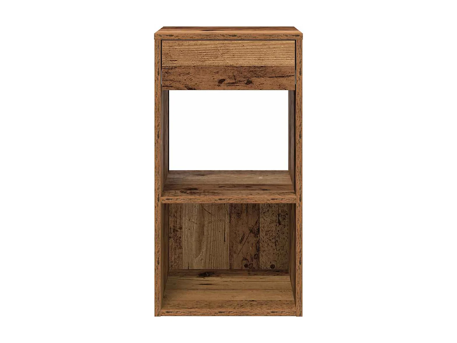 Tables de chevet avec tiroir 2 pcs vieux bois 35x34x66,5 cm