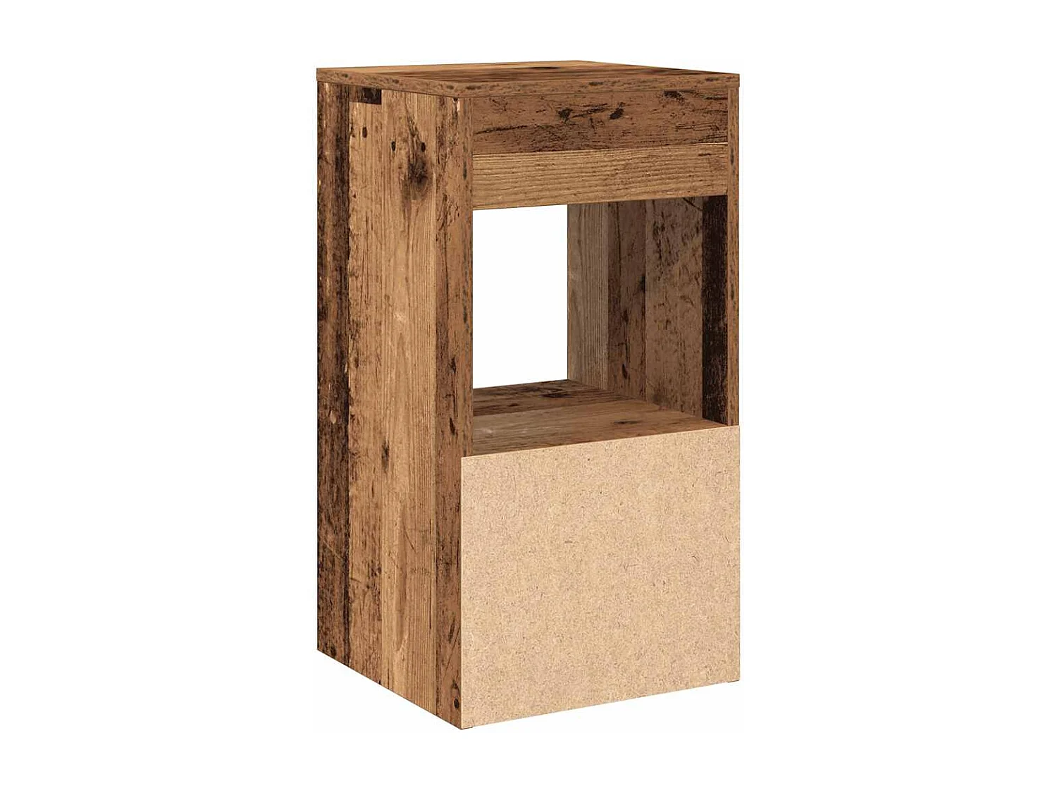 Tables de chevet avec tiroir 2 pcs vieux bois 35x34x66,5 cm
