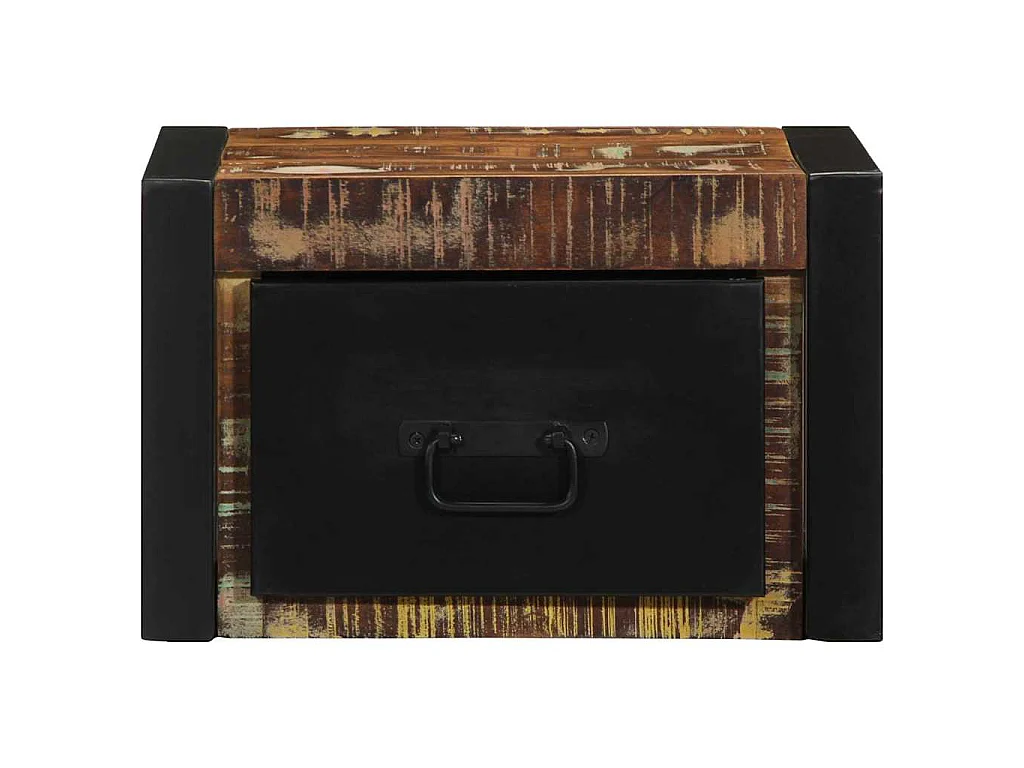 Nachttisch Mehrfarbig 40x35x25 cm Altholz Massivholz