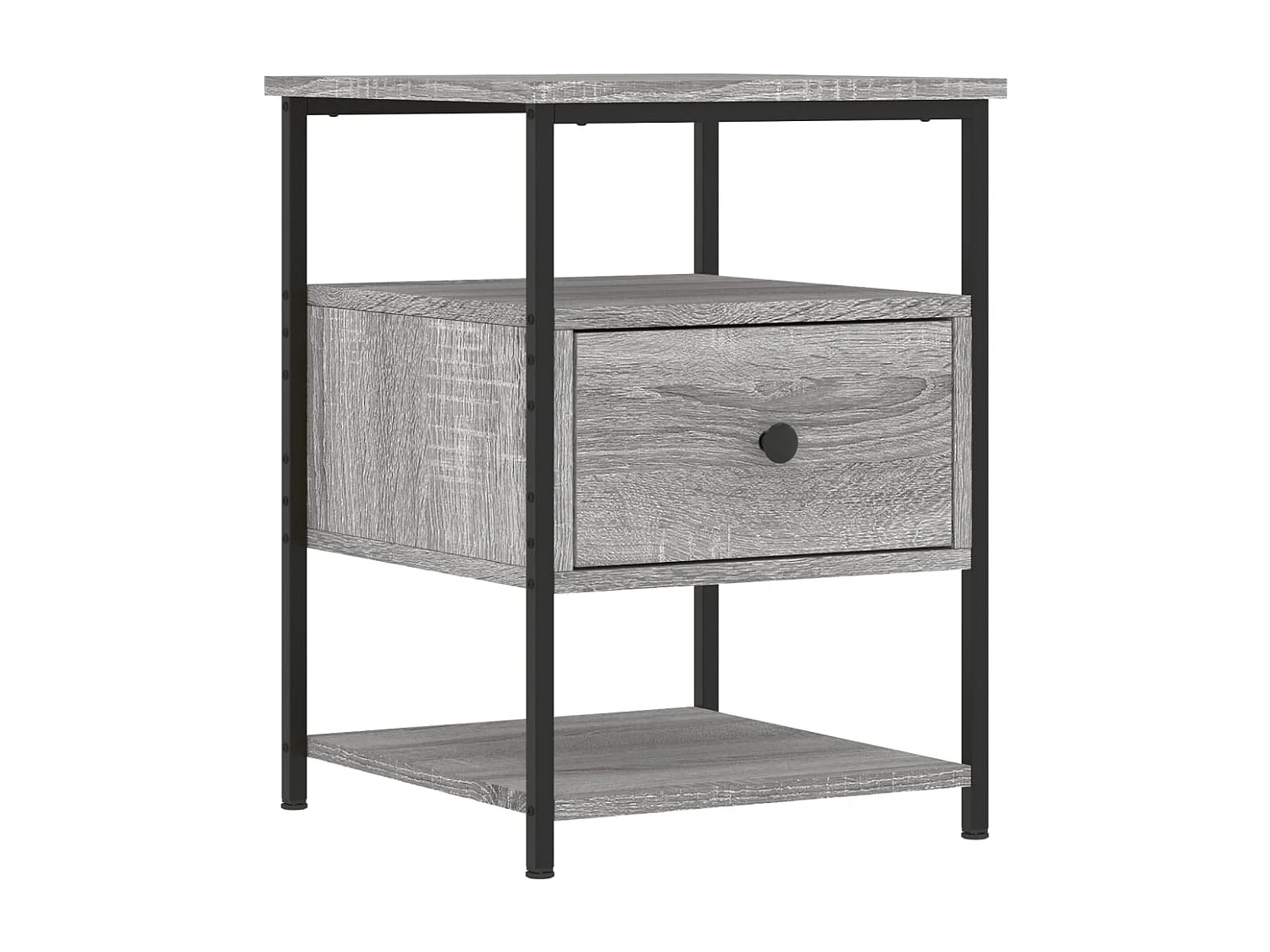Mesa de cabeceira 40x42x56 cm derivados madeira cinzento sonoma