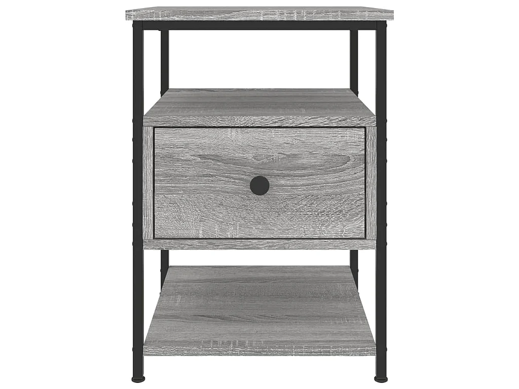 Mesa de cabeceira 40x42x56 cm derivados madeira cinzento sonoma