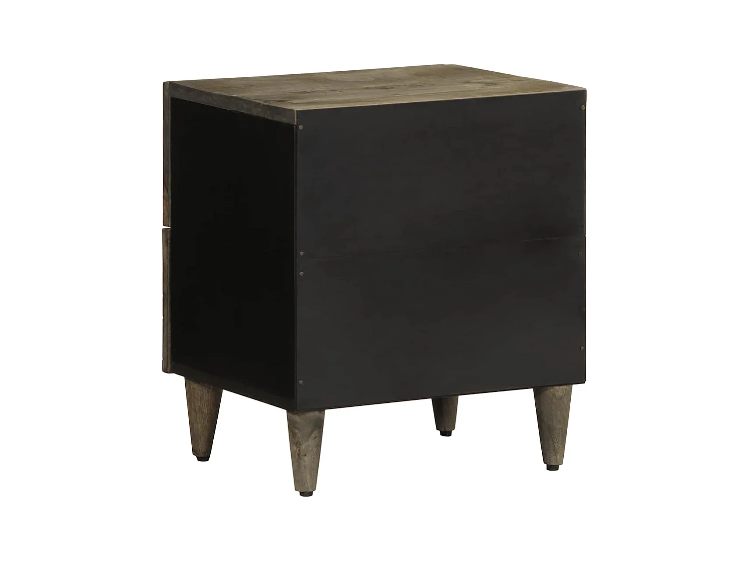 Tables chevet 2 pcs gris clair 40x33x46 cm bois manguier solide