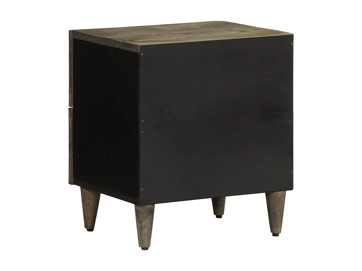 Tables chevet 2 pcs gris clair 40x33x46 cm bois manguier solide