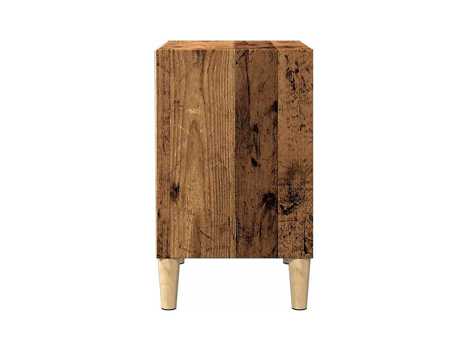 Nachtkastje 40x30x50 cm bewerkt hout oud houtkleurig
