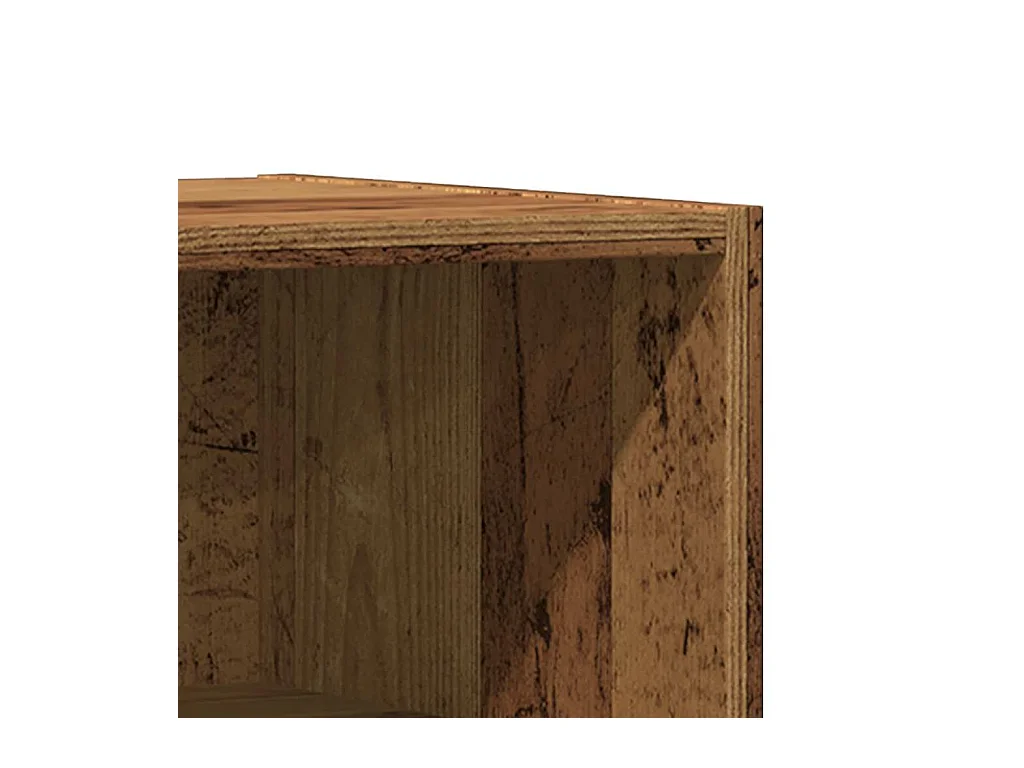 Nachtkastje 40x30x50 cm bewerkt hout oud houtkleurig