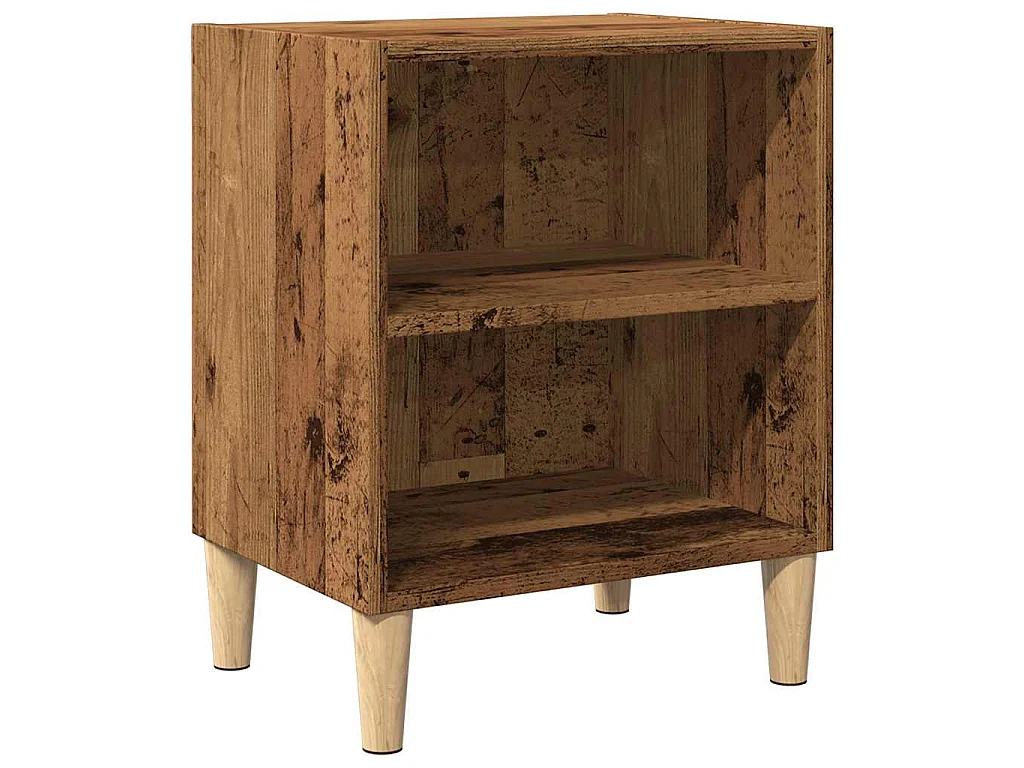 Table de chevet vieux bois 40x30x50 cm bois d’ingénierie