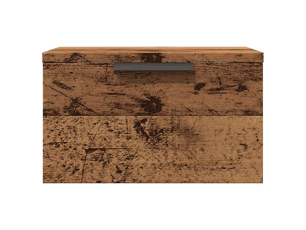 Table de chevet murale vieux bois 34x30x20 cm