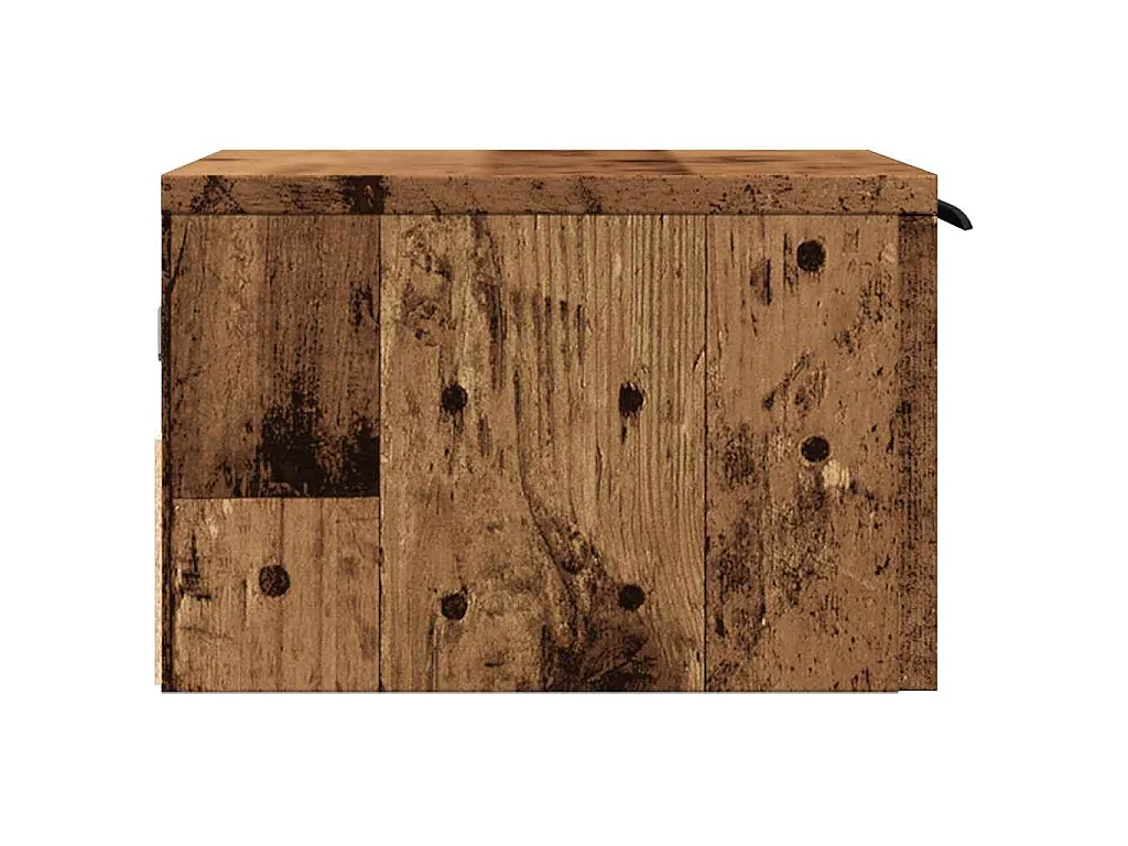 Table de chevet murale vieux bois 34x30x20 cm