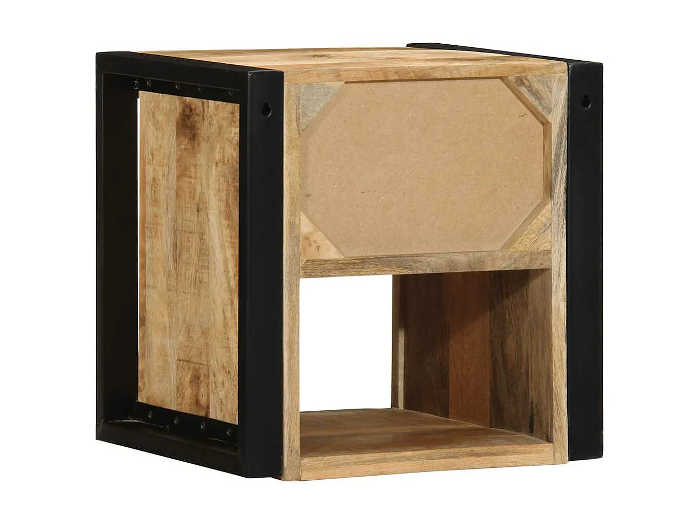 Nachtkastje 40x35x40 cm massief ruw mangohout