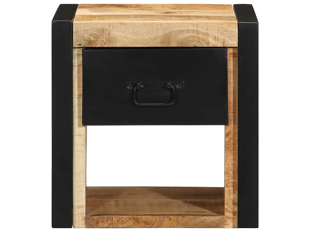 Table de chevet 40x35x40 cm bois brut massif de manguier