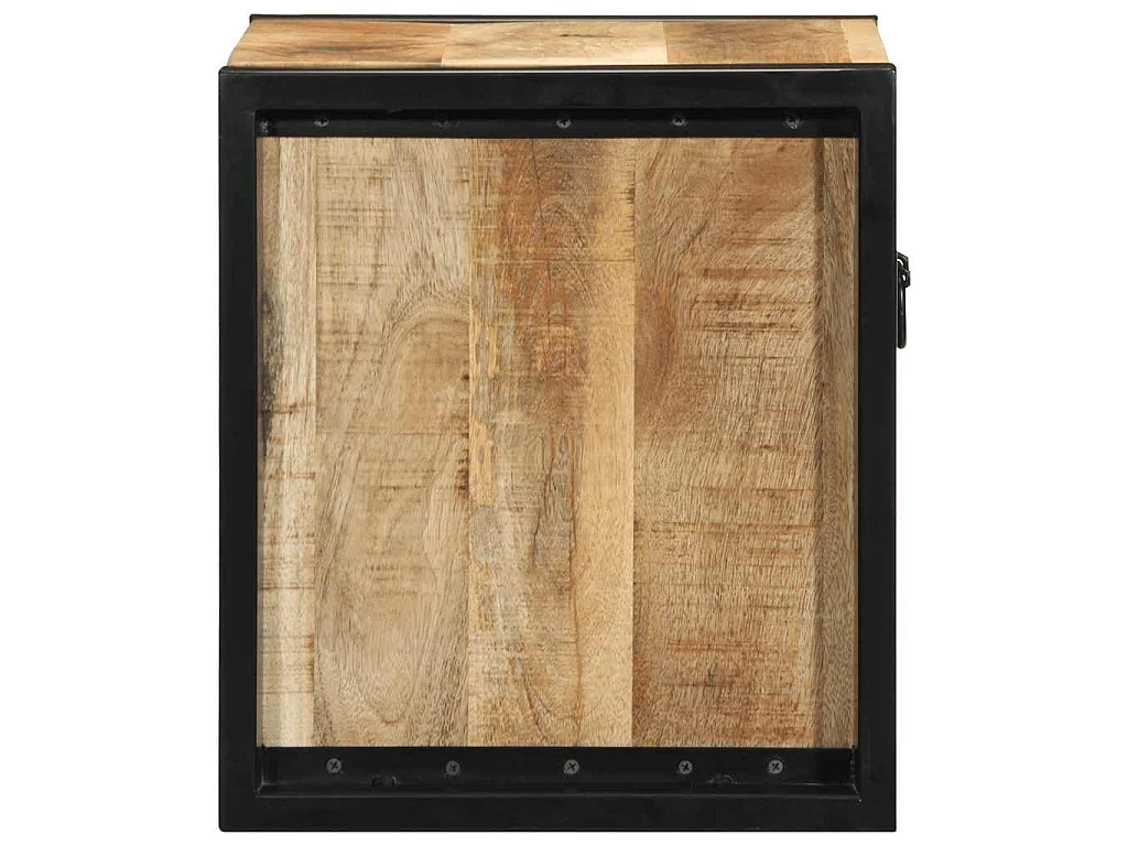Table de chevet 40x35x40 cm bois brut massif de manguier