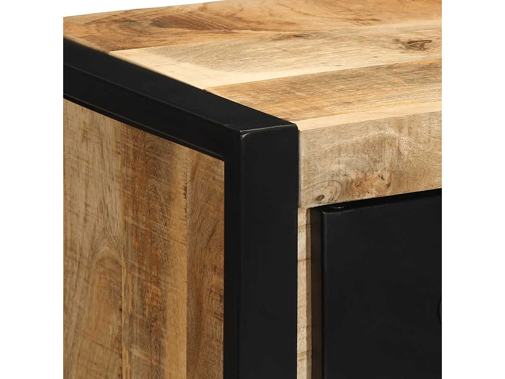 Table de chevet 40x35x40 cm bois brut massif de manguier