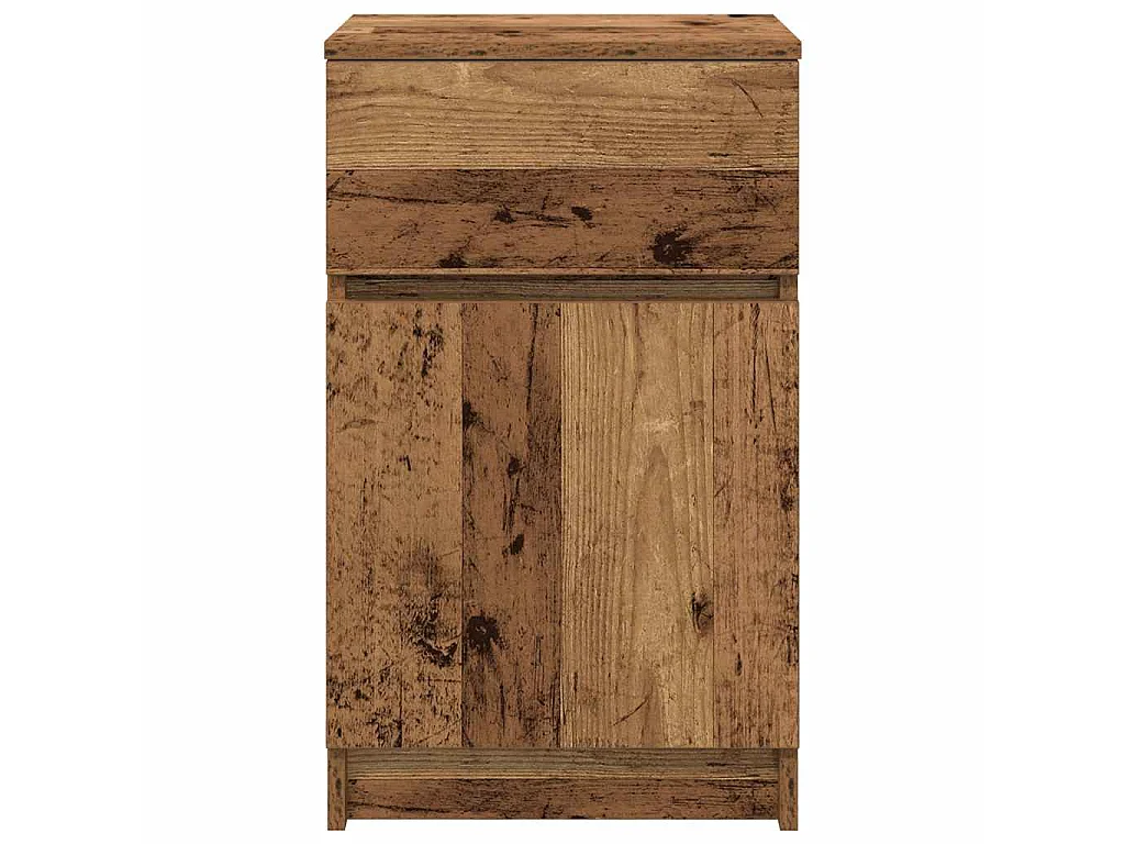 Mesilla de noche de madera antigua 39x35x65cm Madera ingeniería