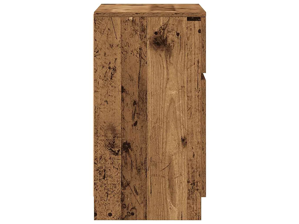 Mesilla de noche de madera antigua 39x35x65cm Madera ingeniería