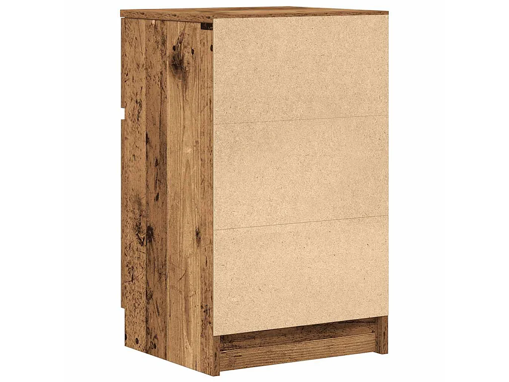 Mesilla de noche de madera antigua 39x35x65cm Madera ingeniería