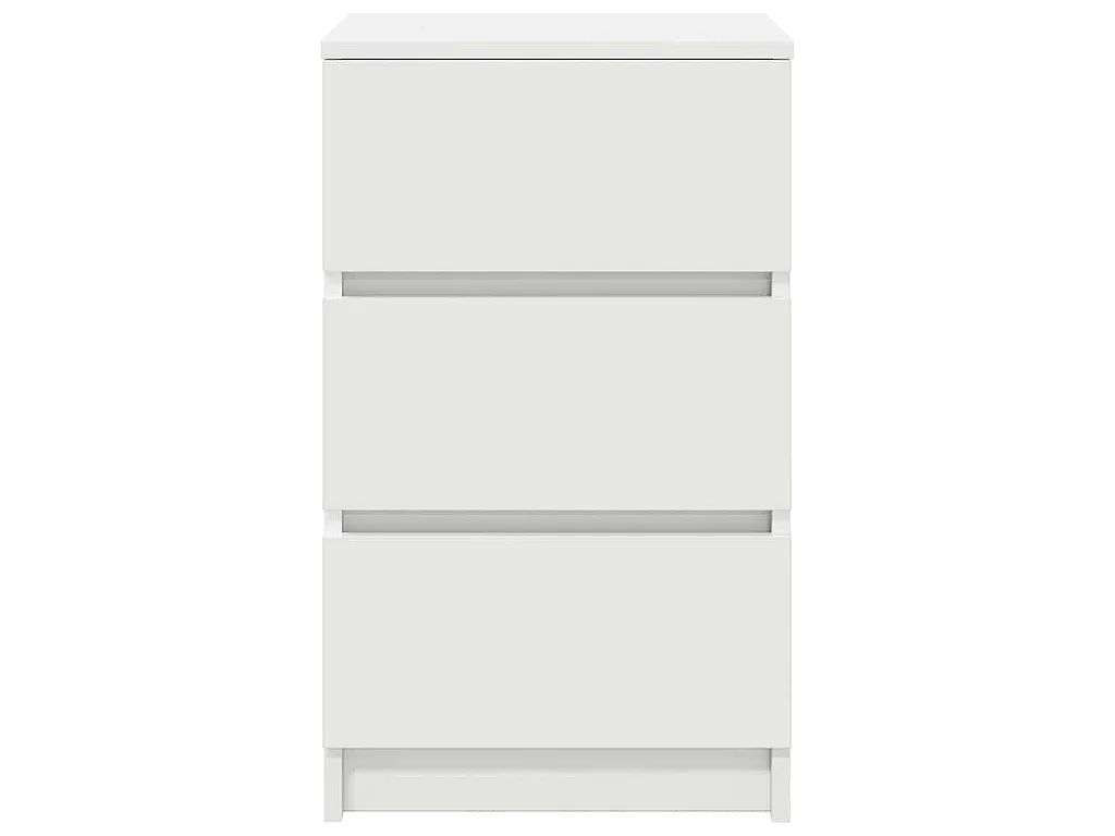 Mesa de cabeceira com 3 gavetas 39x35x65 cm branco