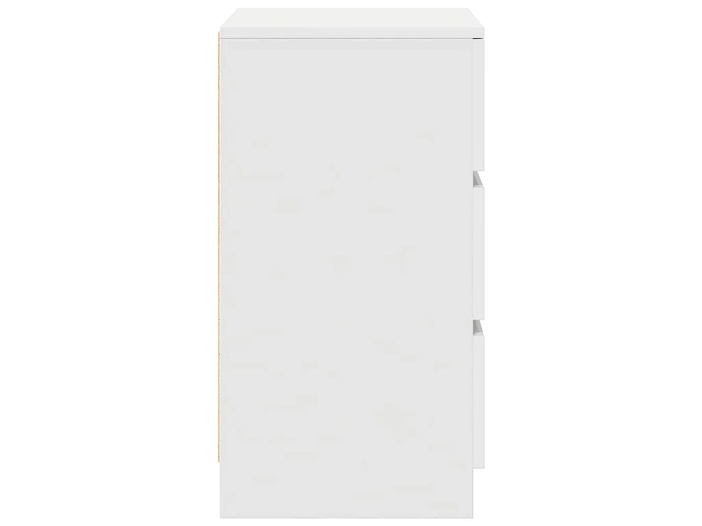 Mesa de cabeceira com 3 gavetas 39x35x65 cm branco