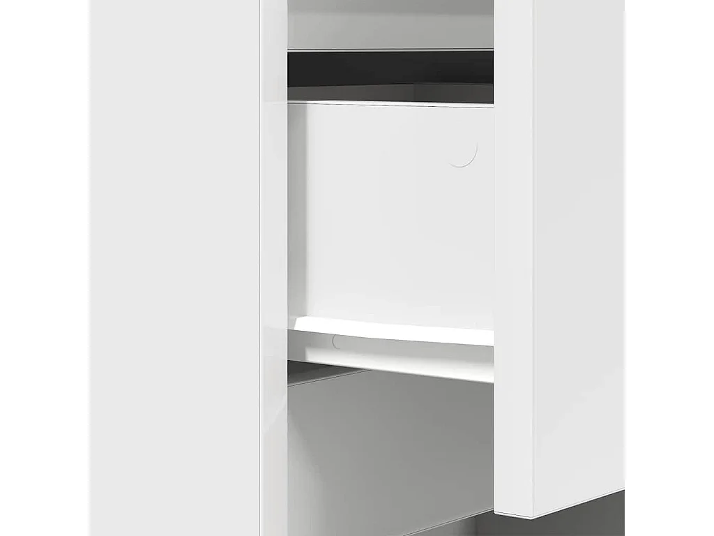 Mesa de cabeceira com 3 gavetas 39x35x65 cm branco