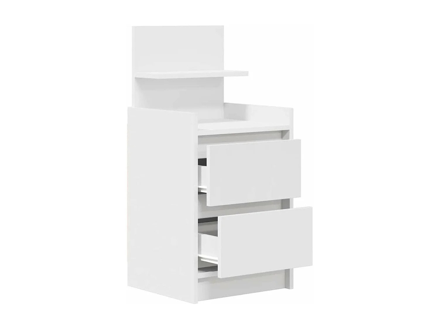 Table de chevet avec 2 tiroirs blanc 38x34x80 cm