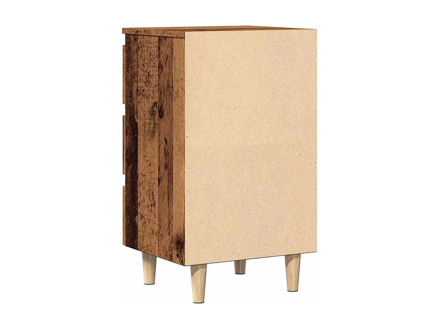 Table de chevet vieux bois 40x35x69 cm bois d’ingénierie