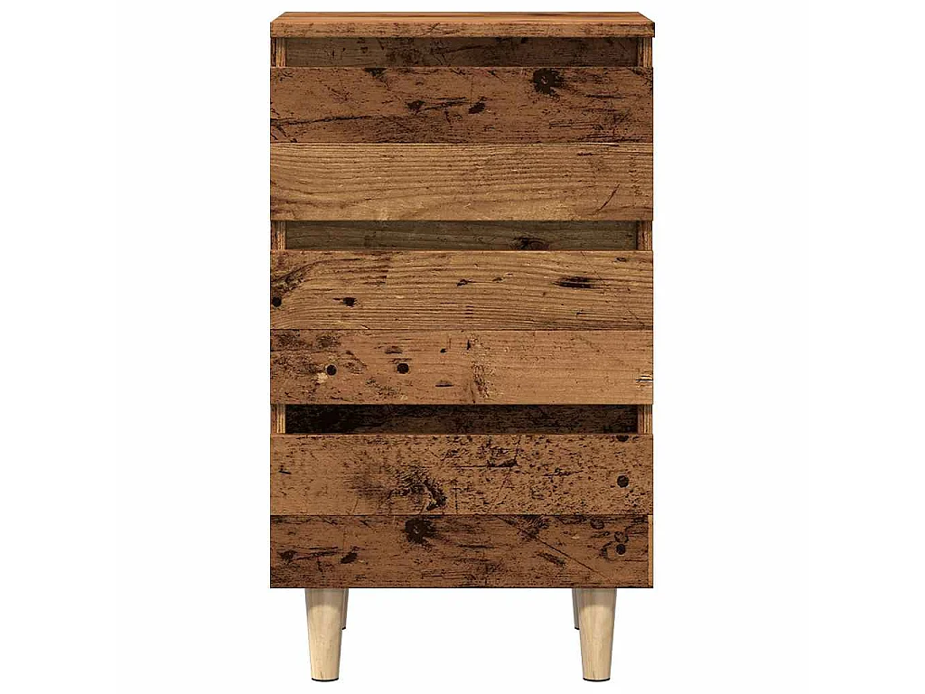 Table de chevet vieux bois 40x35x69 cm bois d’ingénierie