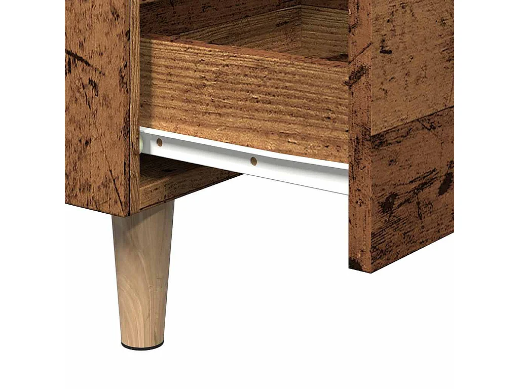 Table de chevet vieux bois 40x35x69 cm bois d’ingénierie