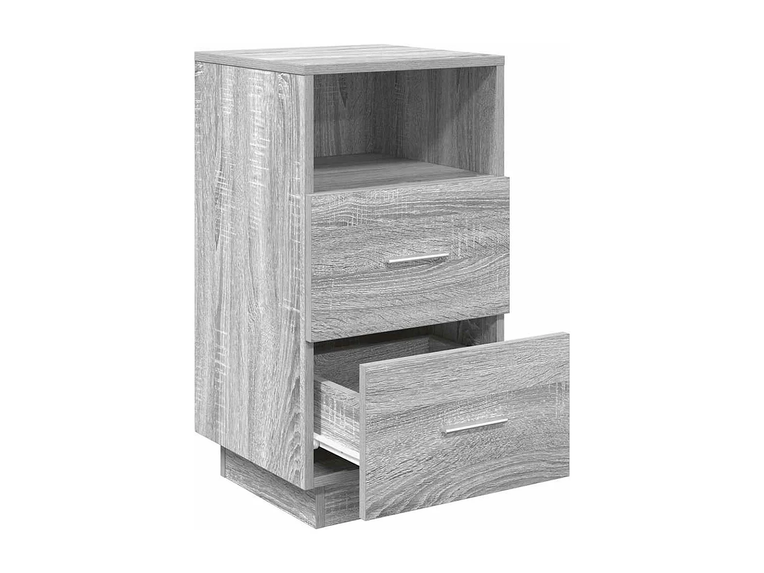 Table de chevet avec 2 tiroirs sonoma gris 36x36x68 cm