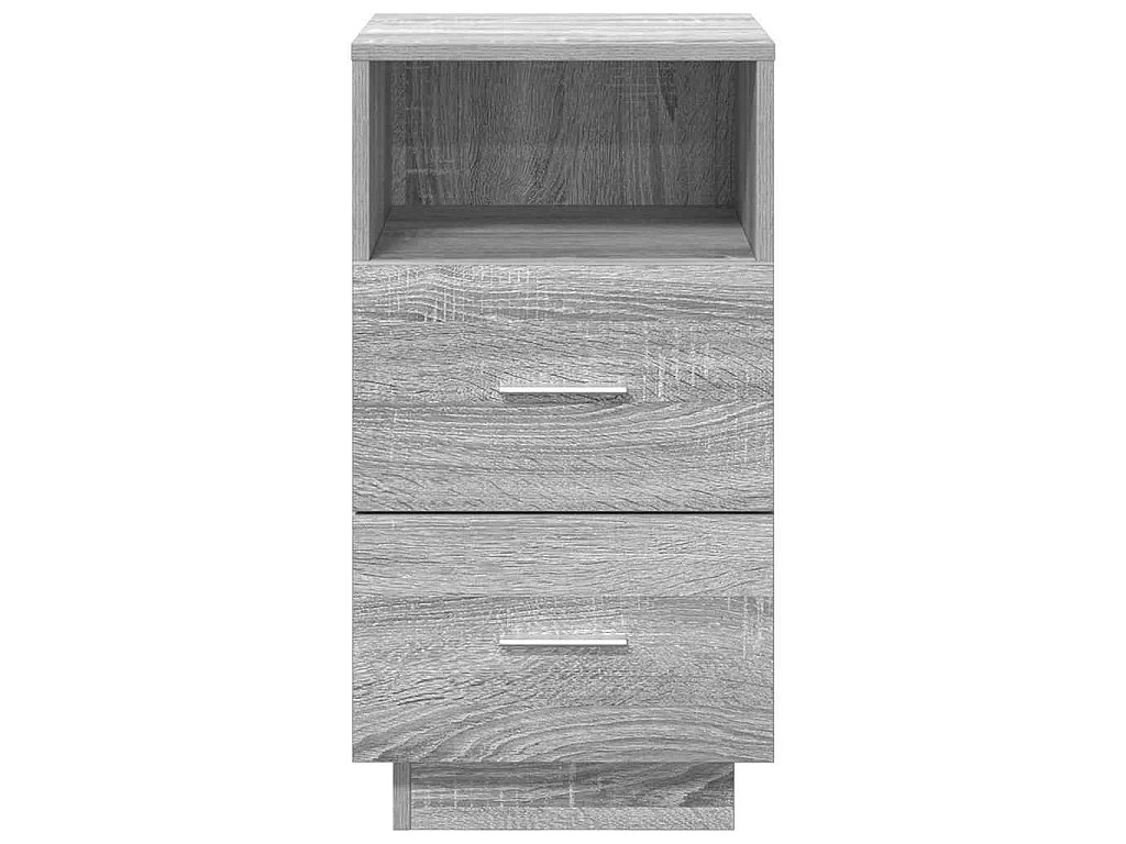 Table de chevet avec 2 tiroirs sonoma gris 36x36x68 cm
