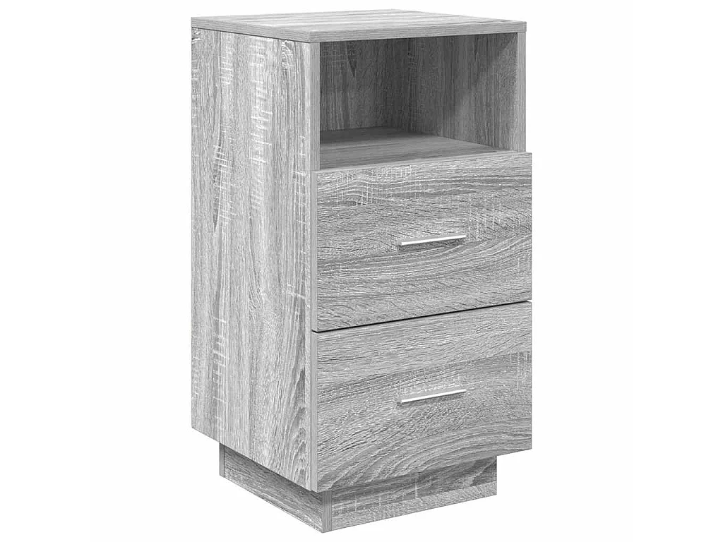Table de chevet avec 2 tiroirs sonoma gris 36x36x68 cm
