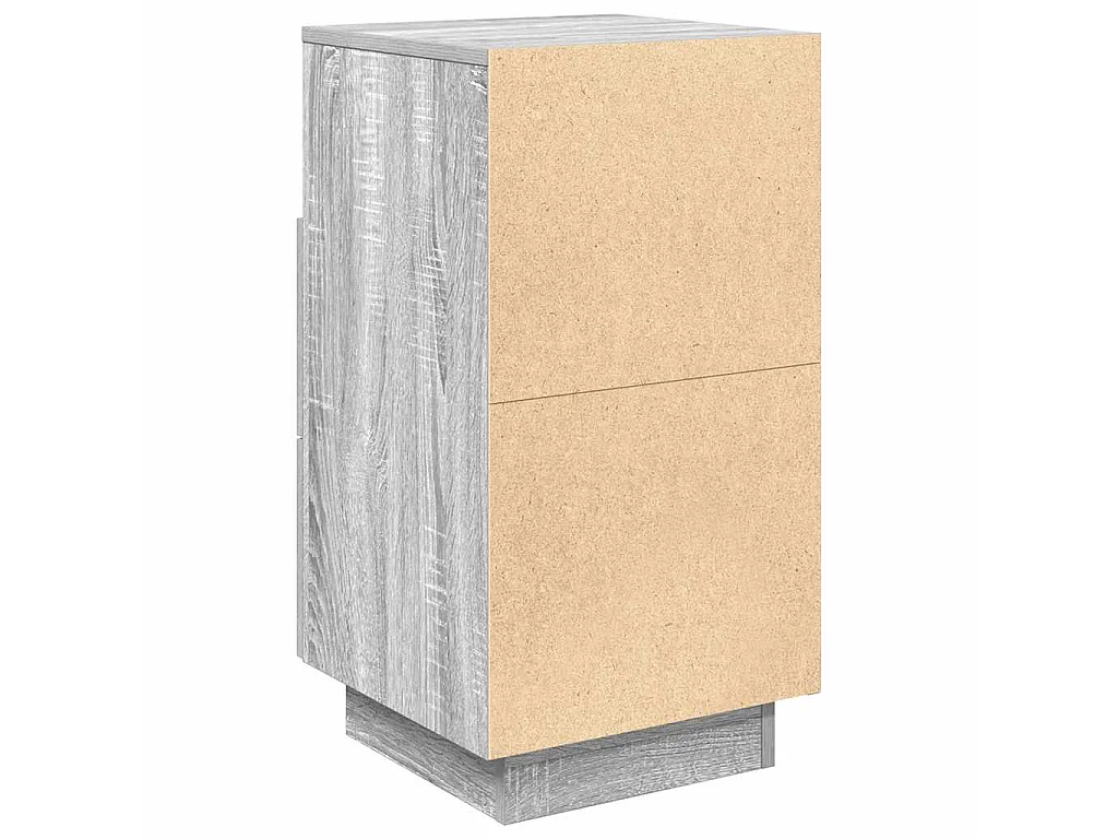 Table de chevet avec 2 tiroirs sonoma gris 36x36x68 cm
