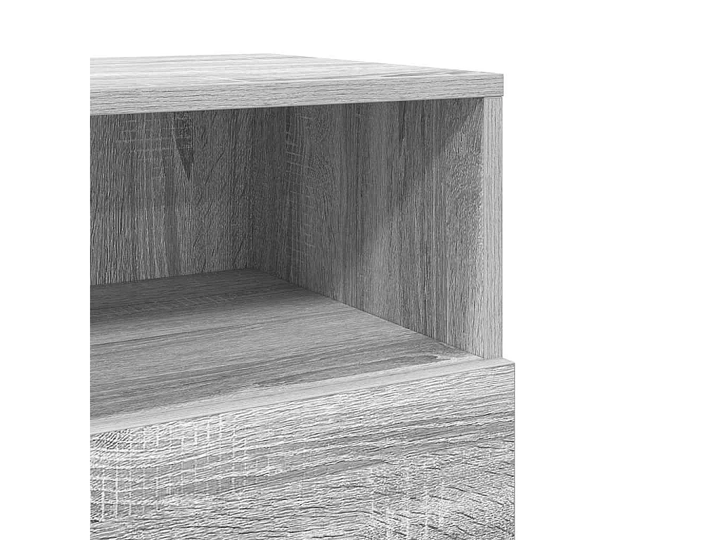 Table de chevet avec 2 tiroirs sonoma gris 36x36x68 cm