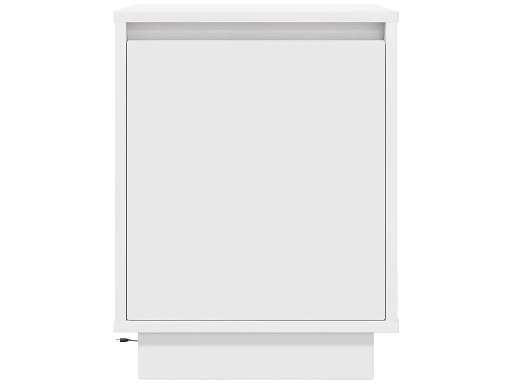 Nachtkastje met LED-verlichting 38x34x50 cm wit