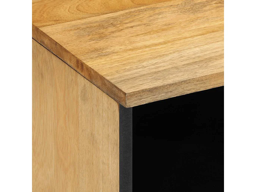 Nachttisch Braun 40x33x46 cm Massivholz Mango