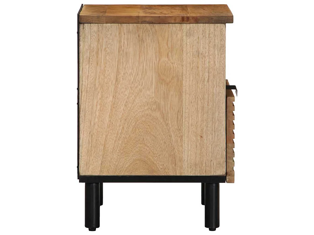 Nachtkastje 40x33x46 cm massief mangohout bruin