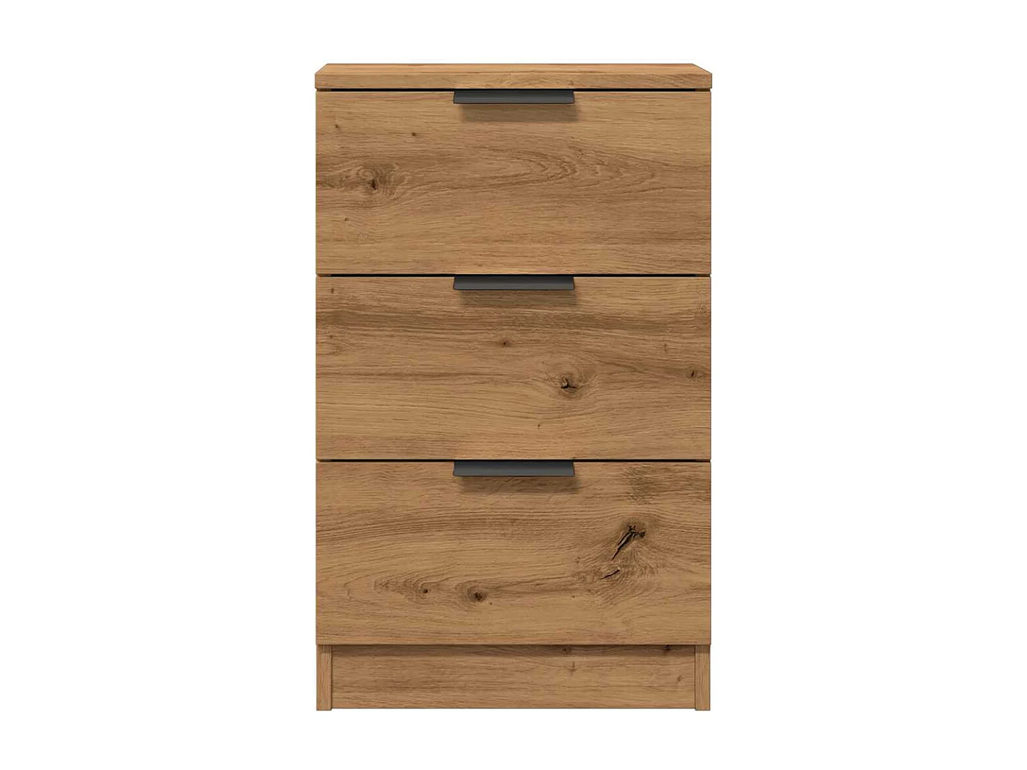 Table de chevet chêne artisanal 40x36x65 cm bois d'ingénierie