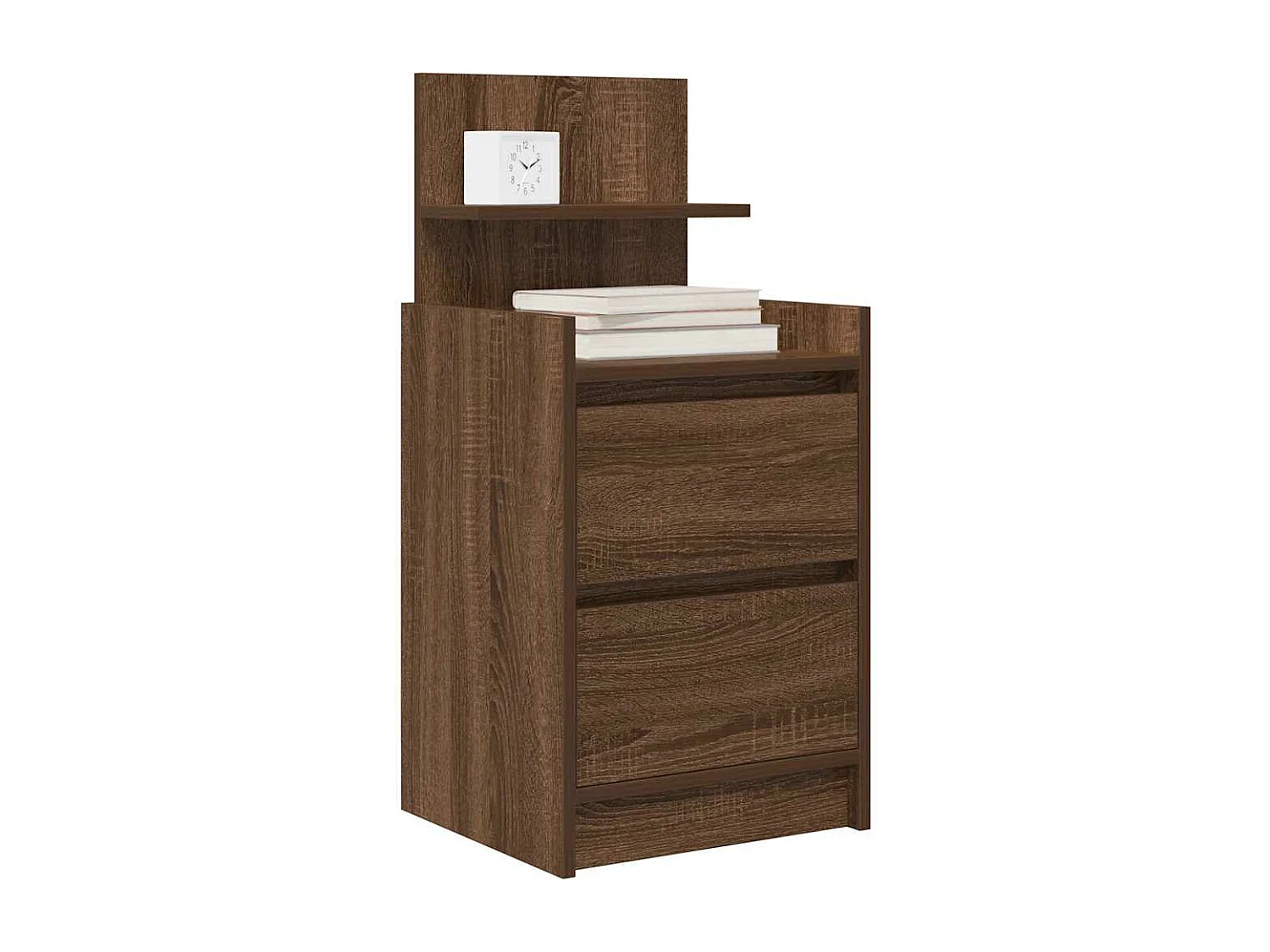 Tables de chevet avec 2 tiroirs 2 pcs chêne marron 38x34x80 cm