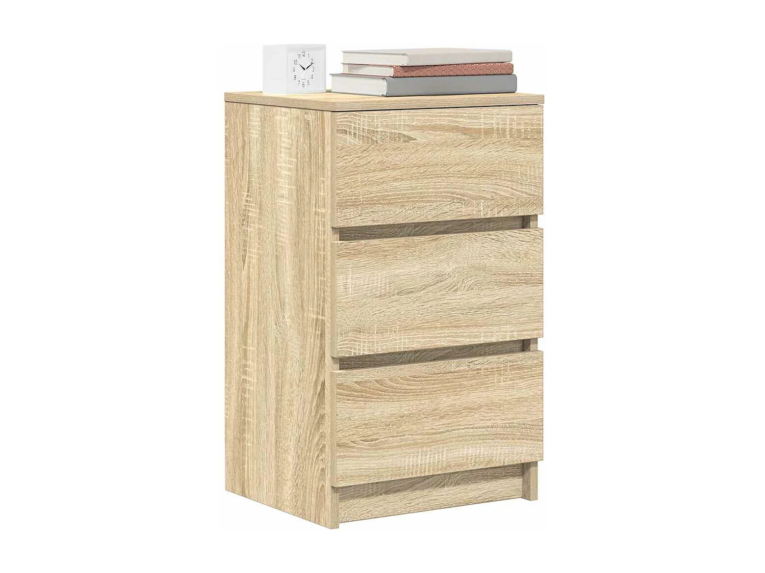 Tables de chevet avec 3 tiroirs 2 pcs chêne sonoma 39x35x65 cm