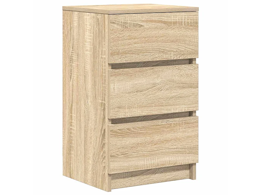 Nachtkastjes met 3 lades 2 st 39x35x65 cm Sonoma eikenkleurig