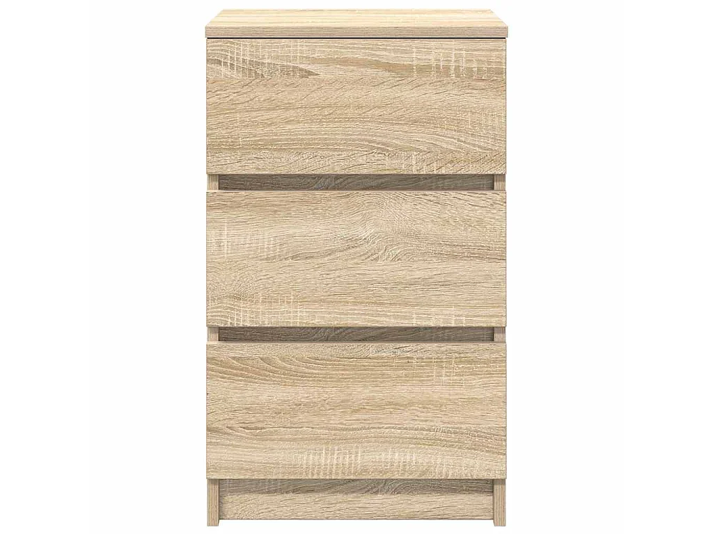 Nachtkastjes met 3 lades 2 st 39x35x65 cm Sonoma eikenkleurig