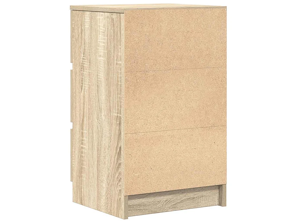 Nachtkastjes met 3 lades 2 st 39x35x65 cm Sonoma eikenkleurig