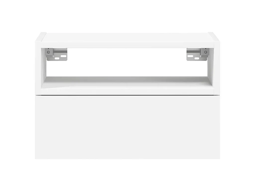 Table de chevet murale blanc 45x26x28,5 cm